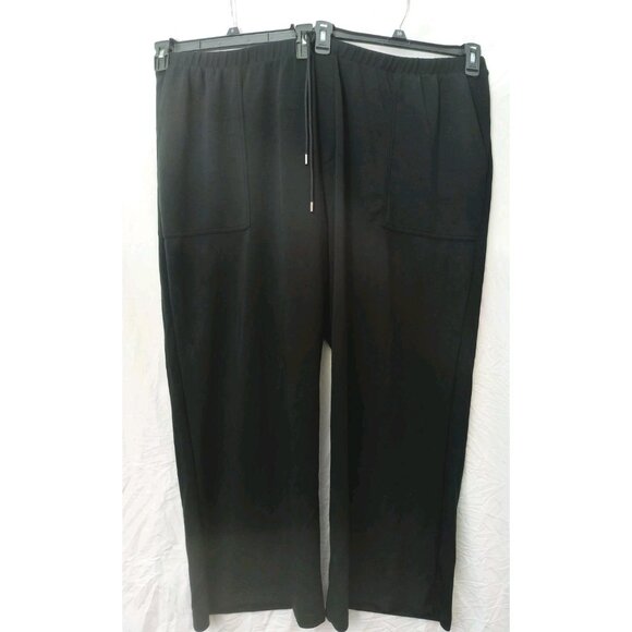 A New Day Black Wide-Leg Sport Pants – Size 3X – Pull-On Style – NWT - Picture 1 of 10